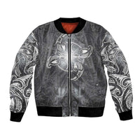 New Zealand Matariki Ururangi Bomber Jacket Maori Moko Grey Galaxy