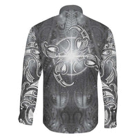New Zealand Matariki Ururangi Family Matching Puletasi and Hawaiian Shirt Maori Moko Grey Galaxy LT05 - Polynesian Pride