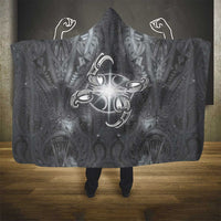 New Zealand Matariki Ururangi Hooded Blanket Maori Moko Grey Galaxy