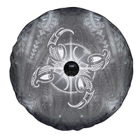 New Zealand Matariki Ururangi Spare Tire Cover Maori Moko Grey Galaxy