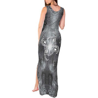 New Zealand Matariki Ururangi Tank Maxi Dress Maori Moko Grey Galaxy