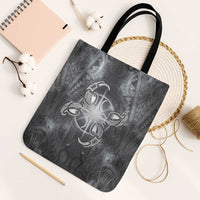 New Zealand Matariki Ururangi Tote Bag Maori Moko Grey Galaxy