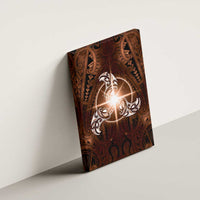 New Zealand Matariki Tupuanuku Canvas Wall Art Maori Moko Brown Galaxy