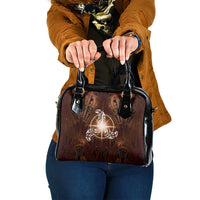 New Zealand Matariki Tupuanuku Shoulder Handbag Maori Moko Brown Galaxy