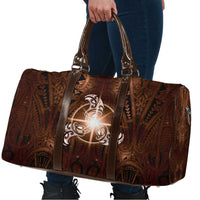 New Zealand Matariki Tupuanuku Travel Bag Maori Moko Brown Galaxy