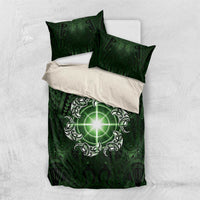 New Zealand Matariki Tupuarangi Bedding Set Maori Moko Green Galaxy