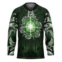 New Zealand Matariki Tupuarangi Hockey Jersey Maori Moko Green Galaxy