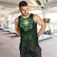 New Zealand Matariki Tupuarangi Men Tank Top Maori Moko Green Galaxy