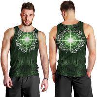 New Zealand Matariki Tupuarangi Men Tank Top Maori Moko Green Galaxy