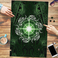 New Zealand Matariki Tupuarangi Puzzle Maori Moko Green Galaxy