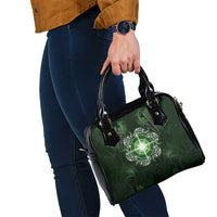 New Zealand Matariki Tupuarangi Shoulder Handbag Maori Moko Green Galaxy