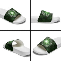 New Zealand Matariki Tupuarangi Slide Sandals Maori Moko Green Galaxy