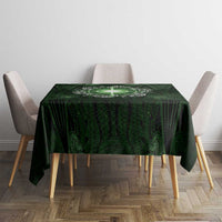 New Zealand Matariki Tupuarangi Tablecloth Maori Moko Green Galaxy