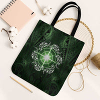 New Zealand Matariki Tupuarangi Tote Bag Maori Moko Green Galaxy