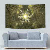 New Zealand Matariki Hiwaiterangi Tapestry Maori Moko Yellow Galaxy