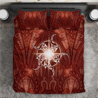 New Zealand Matariki Pohutukawa Bedding Set Maori Moko Red Galaxy