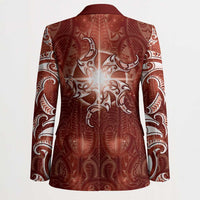 New Zealand Matariki Pohutukawa Blazer Maori Moko Red Galaxy