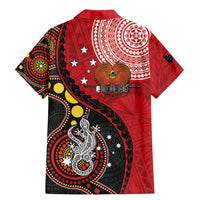 Papua New Guinea And Australia Aboriginal Family Matching Mermaid Dress and Hawaiian Shirt Bird Of Paradise And Kangaroo Together LT05 - Polynesian Pride