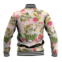 Hawaii Guinea Hula Pig Baseball Jacket Funny Tropical Style