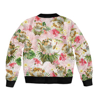 Hawaii Guinea Hula Pig Bomber Jacket Funny Tropical Style