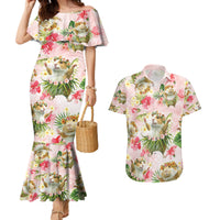 Hawaii Guinea Hula Pig Couples Matching Mermaid Dress and Hawaiian Shirt Funny Tropical Style