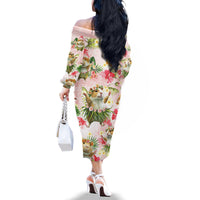 Hawaii Guinea Hula Pig Family Matching Off The Shoulder Long Sleeve Dress and Hawaiian Shirt Funny Tropical Style LT05 - Polynesian Pride