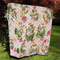 Hawaii Guinea Hula Pig Quilt Funny Tropical Style