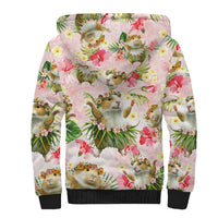 Hawaii Guinea Hula Pig Sherpa Hoodie Funny Tropical Style