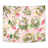 Hawaii Guinea Hula Pig Tapestry Funny Tropical Style