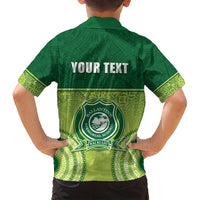 Personalised Ballantine Memorial School Family Matching Off Shoulder Short Dress and Hawaiian Shirt With Fijian Tapa Pattern LT05 - Polynesian Pride