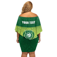 Personalised Ballantine Memorial School Family Matching Off Shoulder Short Dress and Hawaiian Shirt With Fijian Tapa Pattern LT05 - Polynesian Pride