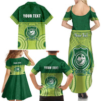 Personalised Ballantine Memorial School Family Matching Summer Maxi Dress and Hawaiian Shirt With Fijian Tapa Pattern LT05 - Polynesian Pride