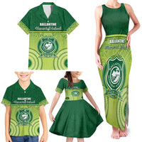 Personalised Ballantine Memorial School Family Matching Tank Maxi Dress and Hawaiian Shirt With Fijian Tapa Pattern LT05 - Polynesian Pride