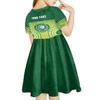 Personalised Ballantine Memorial School Kid Short Sleeve Dress With Fijian Tapa Pattern
