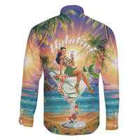 Aloha Hawaii Family Matching Short Sleeve Bodycon Dress and Hawaiian Shirt Hula Martini Tropical Vibes LT05 - Polynesian Pride