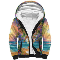 Aloha Hawaii Sherpa Hoodie Hula Martini Tropical Vibes - Polynesian Pride