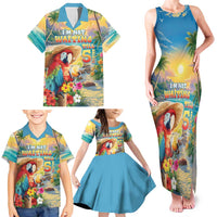 Hawaii Parrot Family Matching Tank Maxi Dress and Hawaiian Shirt Im Not Waiting Till 5 Oclock LT05 - Polynesian Pride