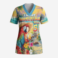 Hawaii Parrot Scrub Top Im Not Waiting Till 5 Oclock - Polynesian Pride