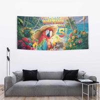 Hawaii Parrot Tapestry Im Not Waiting Till 5 Oclock