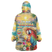 Hawaii Parrot Wearable Blanket Hoodie Im Not Waiting Till 5 Oclock