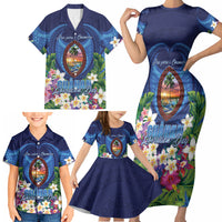 Guam Liberation Day Family Matching Short Sleeve Bodycon Dress and Hawaiian Shirt Pas Para I Chamoru LT05 - Polynesian Pride