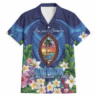 Guam Liberation Day Hawaiian Shirt Pas Para I Chamoru LT05 Navy - Polynesian Pride