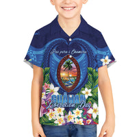 Guam Liberation Day Kid Hawaiian Shirt Pas Para I Chamoru