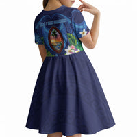 Guam Liberation Day Kid Short Sleeve Dress Pas Para I Chamoru LT05 - Polynesian Pride