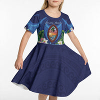 Guam Liberation Day Kid Short Sleeve Dress Pas Para I Chamoru LT05 - Polynesian Pride