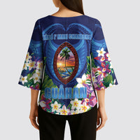 Guam Liberation Day Kimono Sleeve Blouse Pas Para I Chamoru
