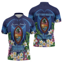 Guam Liberation Day Zipper Polo Shirt Pas Para I Chamoru LT05 - Polynesian Pride