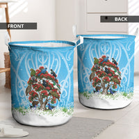 New Zealand Birds Christmas Laundry Basket Pohutukawa Xmas Tree