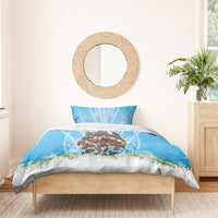New Zealand Birds Christmas Bedding Set Pohutukawa Xmas Tree