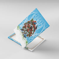 New Zealand Birds Christmas Canvas Wall Art Pohutukawa Xmas Tree